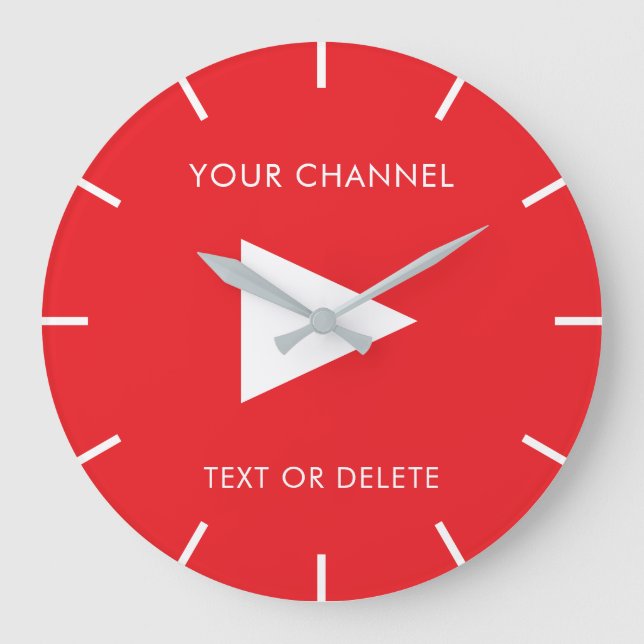 Relógio Grande Nome do Canal Youtube Personalizado (Frente)
