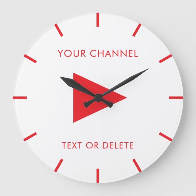 Relógio Grande Nome do Canal Youtube Personalizado (Frente)