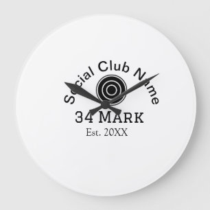 Relógio Grande nome do clube social adicionar nome do jogador dat