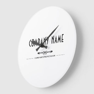 Relógio Grande Nome Empresarial Decorativo