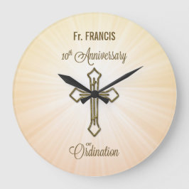 Relógio Grande Nome Personalizado, 10º Aniversário da Ordenação