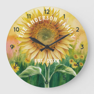 Relógio Grande Nome Personalizado da Família Cana d'água