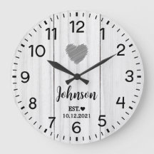 Nome personalizado em madeira Branco Rústico Love