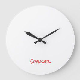 Relógio Grande Nome personalizado minimalista monograma