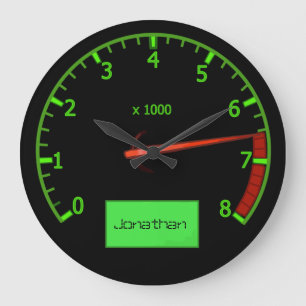 Relógio Grande Nome personalizável Ventilador de cabeça de engren