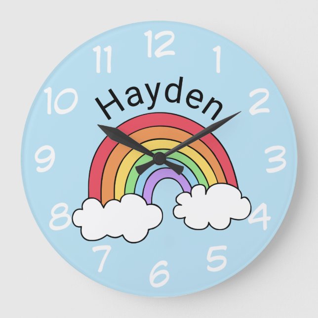 Relógio Grande Nome sobre o arco-íris (Frente)
