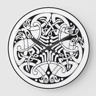 Relógio Grande Nórdico Knotwork - Viking Mythology Art