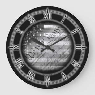 Relógio Grande Nós, Pessoas Vintage American Flag Wall Clock