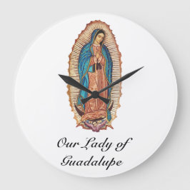 Relógio Grande Nossa Senhora de Guadalupe Tilma Milagrosa Arte Fi