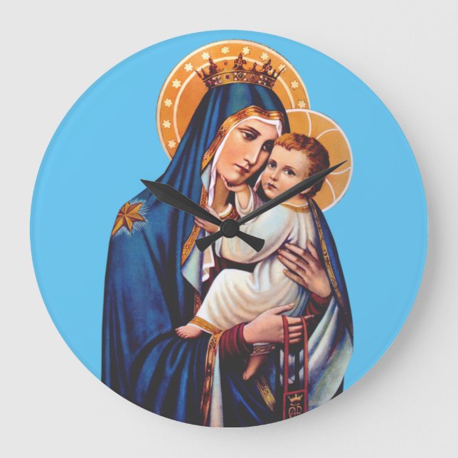Relógio Grande Nossa Senhora do Carmo Arte Devocional (Frente)