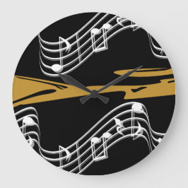 Relógio Grande Notas musicais