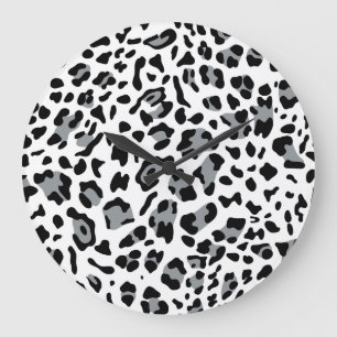 Relógio Grande Nova Textura de Leopardo 4