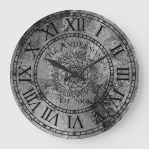 Relógio Grande Numerário Romano Rustic Antique Chique Vintage