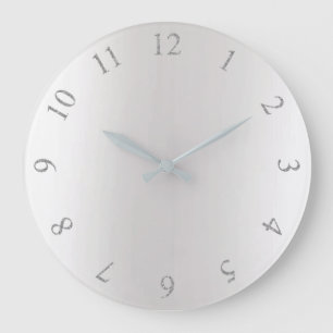 Relógio Grande Números cinzentos dos E.U. Reino Unido da prata d