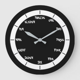 Relógio Grande Números de Letra