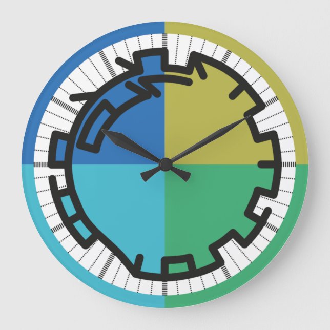 Relógio Grande Números encadeados PIXELAT por Masanser (Frente)