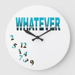 Relógio Grande Números loucos o que quer que