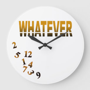 Relógio Grande Números malucos, qualquer que seja