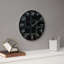 Relógio Grande Números Rústicos do Monograma