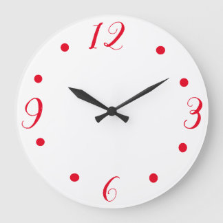 Relógio Grande Números vermelhos grandes em um pulso de disparo
