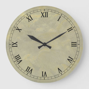 Relógio Grande Numor de Wallclock Romano de Faux de Placas Metáli