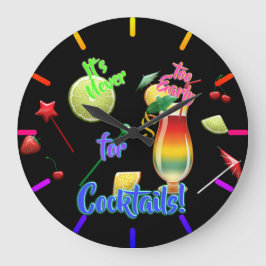 Relógio Grande Nunca é muito cedo para coquetéis Bar novo