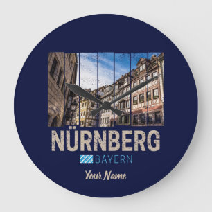 Relógio Grande Nuremberg Vintage Bavaria Alemanha Souvenir