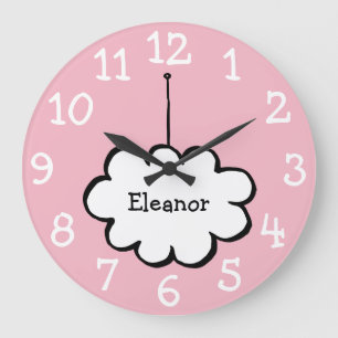 Relógio Grande Nuvem no Nome da Corda