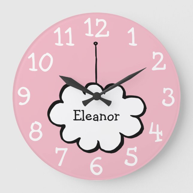 Relógio Grande Nuvem no Nome da Corda (Frente)