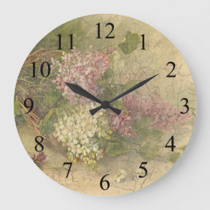 Relógio Grande O chique envelhecido vintage floresce o pulso de