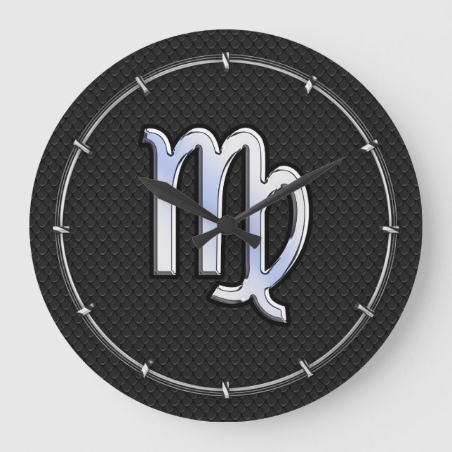 Relógio Grande O cromo como o zodíaco do Virgo assina dentro a (Frente)