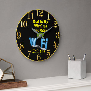 Relógio Grande O deus é meu pulso de disparo redondo do 4:19 sem