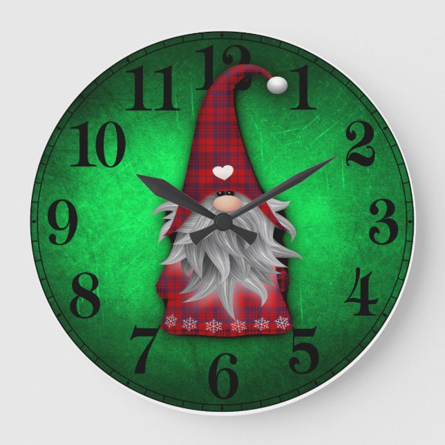 Relógio Grande O Gnomo de Natal (Frente)