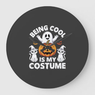 Relógio Grande O Halloween Ser Legal É o Meu Design de Fantasma d