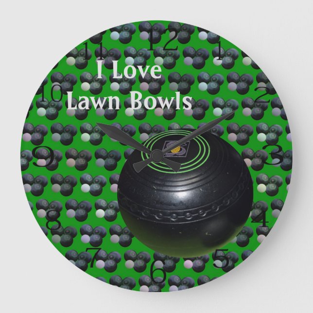 Relógio Grande O Lawn Bowls É Um Jogo Que Amo. (Frente)