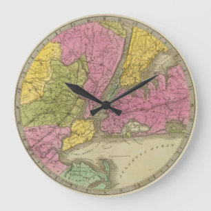 Relógio Grande O mapa do país vinte cinco milhas arredonda