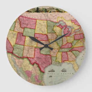Relógio Grande O Mapa Ferroviário da União Americana dos EUA, 187
