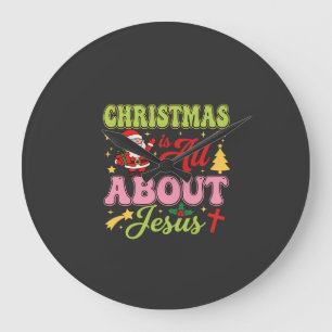 Relógio Grande O Natal é Tudo Sobre Jesus Retro