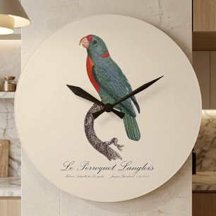 Relógio Grande O Papagaio Langlois de Jacques Barraband