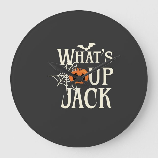 Relógio Grande O que está acontecendo Jack Halloween (Frente)