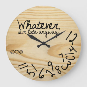 Relógio Grande O que quer que, mim estão atrasados de qualquer