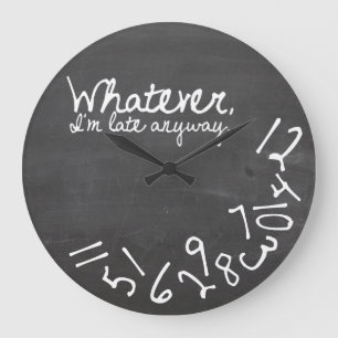 Relógio Grande O que quer que, mim estão atrasados de qualquer