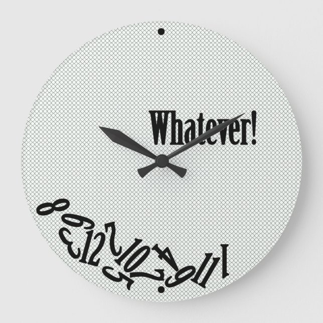 Relógio Grande O que quer que - números dispersados (Frente)