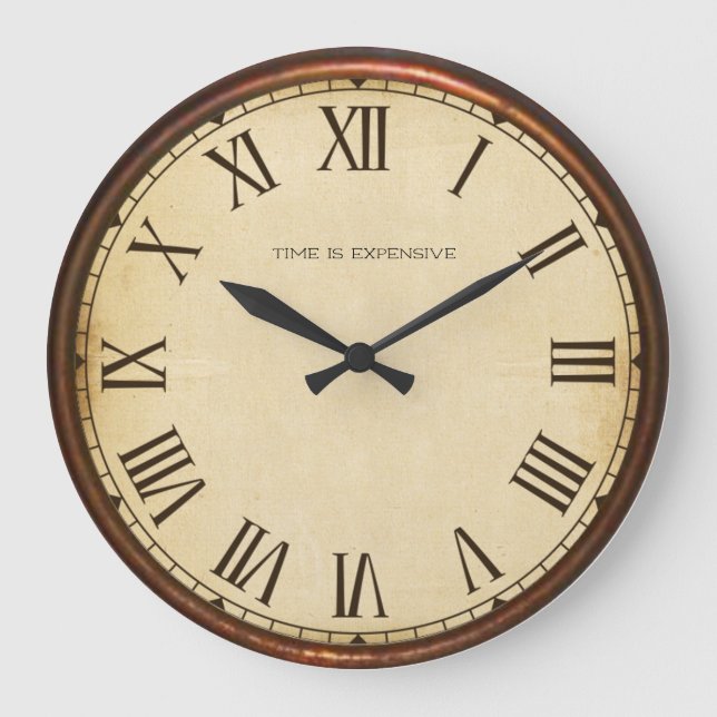 Relógio Grande O Tempo É Caro (Frente)