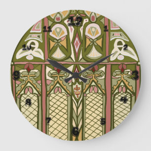 Relógio Grande O vitral das artes & dos artesanatos inspirou o