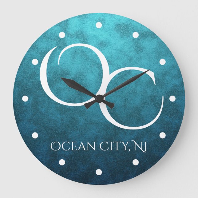 Relógio Grande OC Ocean City NJ em Blue Water Background Beach (Frente)