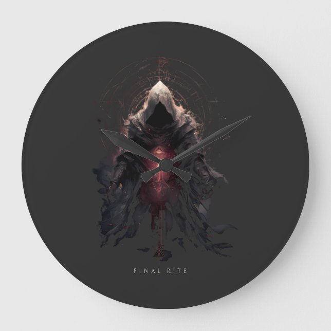 Relógio Grande Occult Figure Dark Art (Frente)