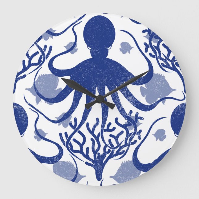 Relógio Grande Octopus (fundo leve) (Frente)