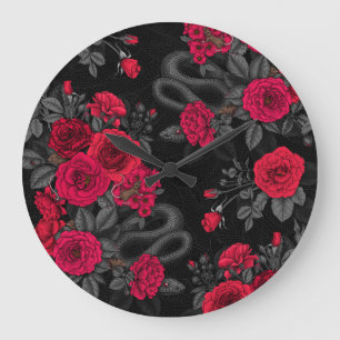 Relógio Grande Oculto nas rosas
