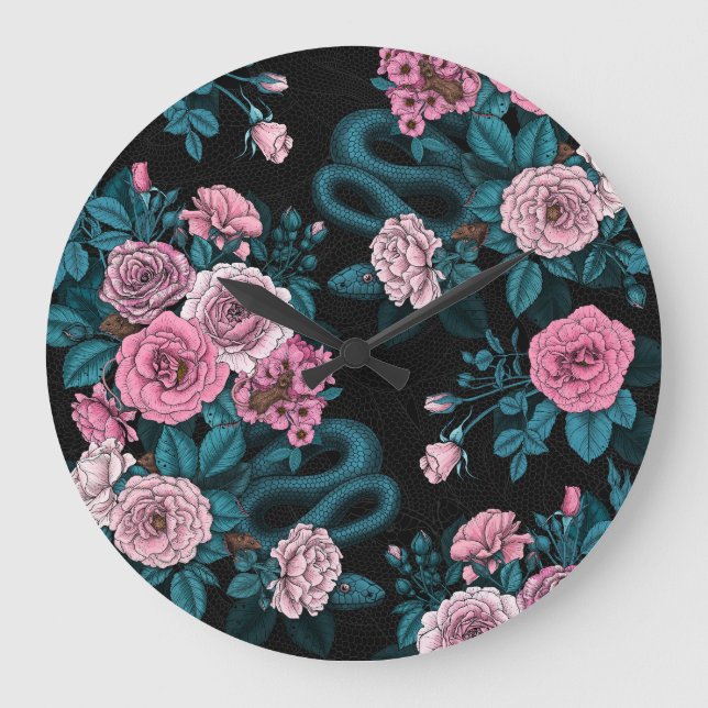 Relógio Grande Oculto nas rosas 2 (Frente)